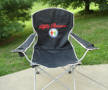 Black Round Alfa Romeo logo chair